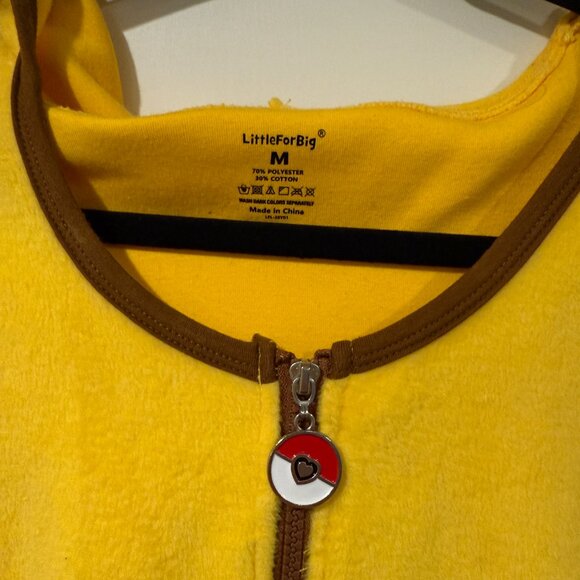 LittleForBig Pikachu Pokemon Cosplay Bodysuit – Size M – Super Soft Fleece - Picture 6 of 6